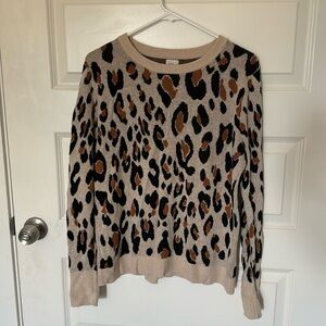 A New Day women’s leopard print sweater. Size large. Barely worn.
